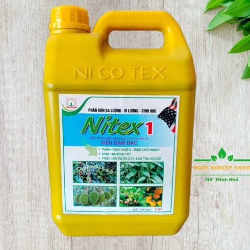 phân bón hữu cơ  đa lượng , vi lượng , axit humic NITEX 1 can 5 lít