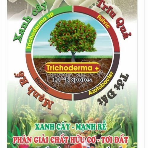 nấm đối kháng Trichoderma bổ sung humic , fulvic , azotobacter túi 1kg